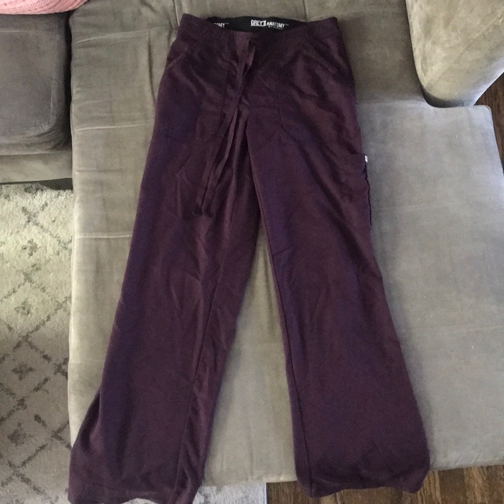 Grey’s Anatomy Purple Eggplant Cargo Scrub Pants